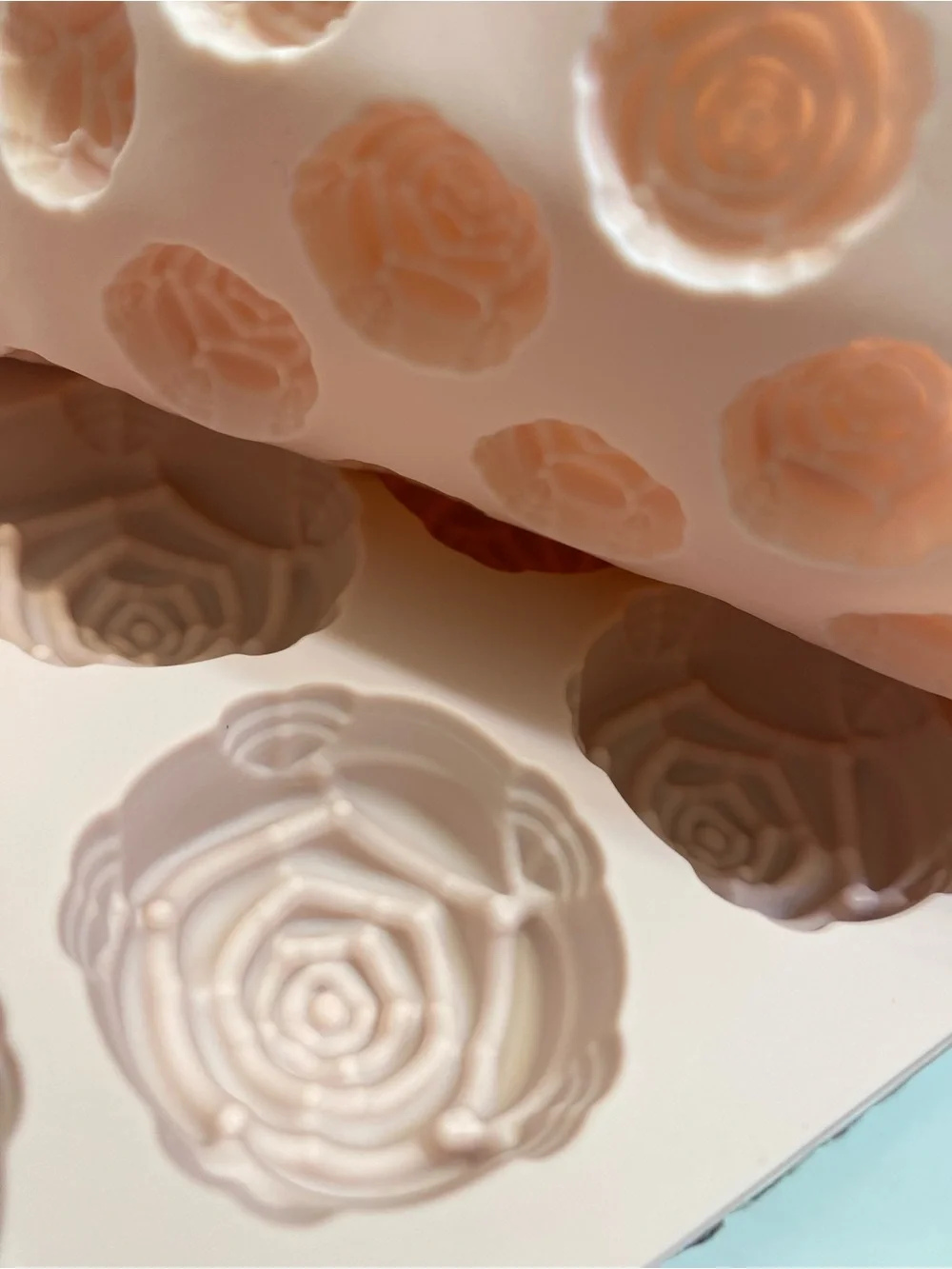 CWC ❤️Beautiful Roses shaped 4PC Ice Trays  mold BPA Free DIY NWT